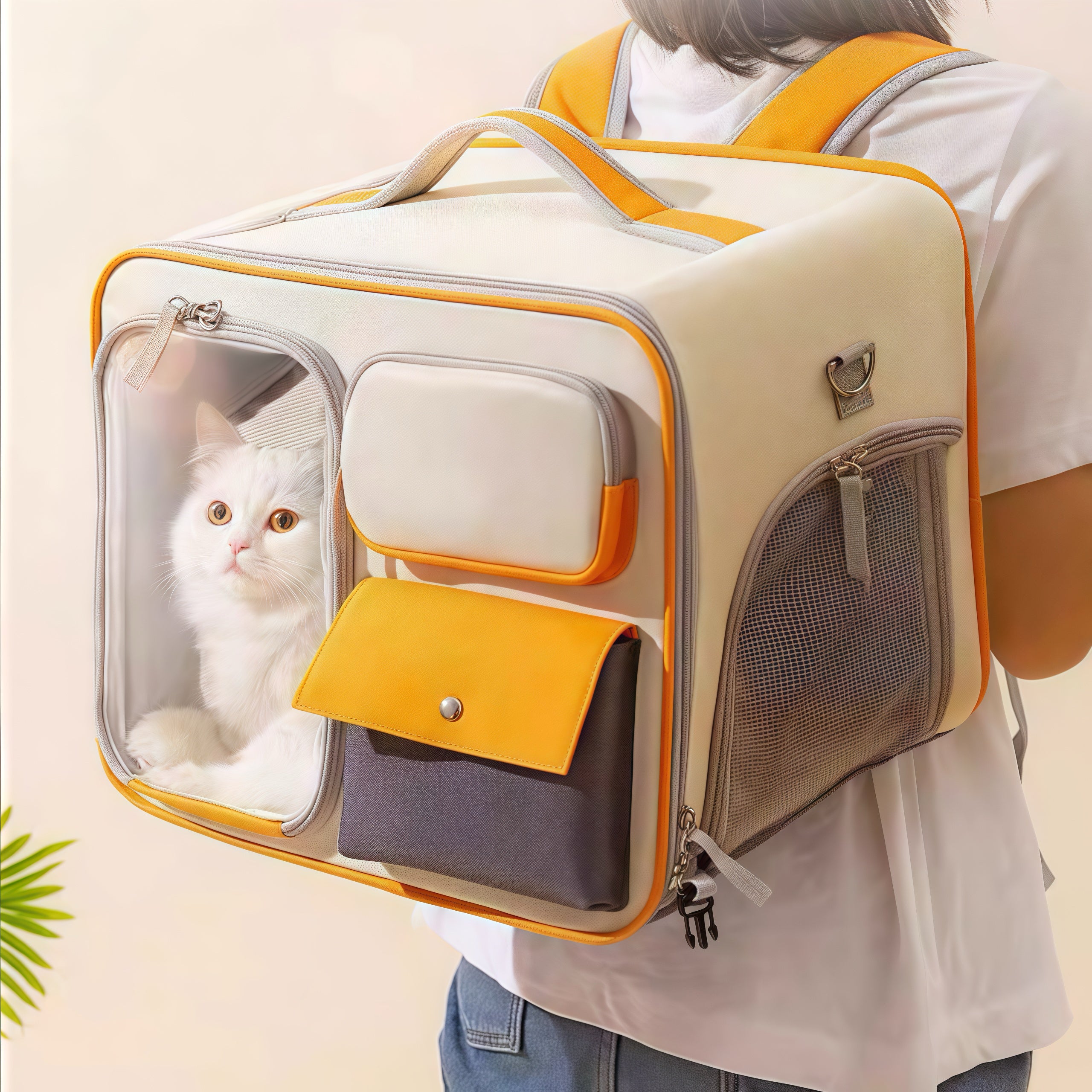 Expandable Cat Backpack Light & Large
