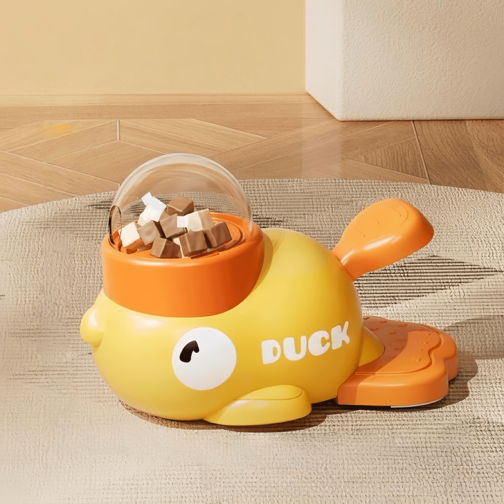 Press n Eat Cat Treat Duck Dispenser Interactive Automatic Feeder